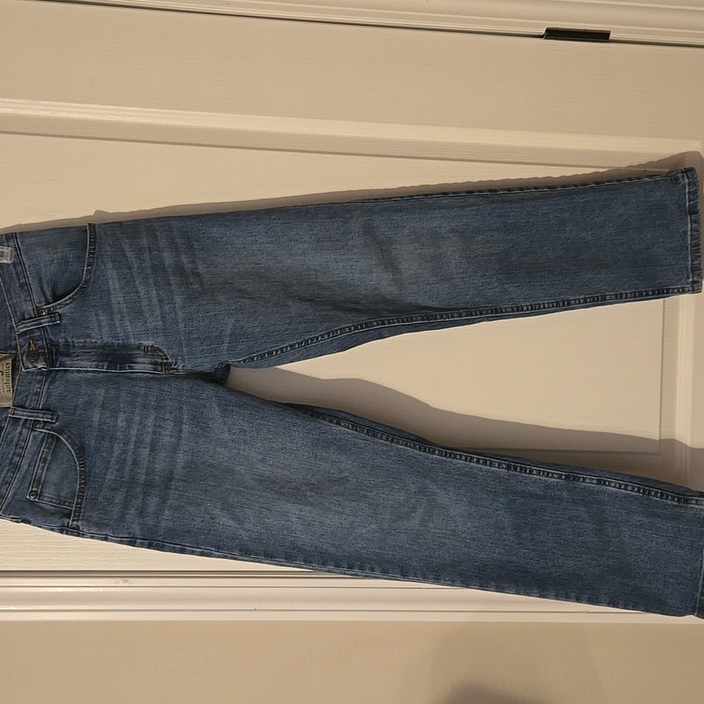Wrangler Men's Blue Jeans Classic Five Pocket Zipper Fly - Picture 2 of 7